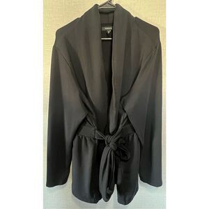 Torrid Heavyweight Black Warm Fleece Lined Wrap Around Cardigan Sweater